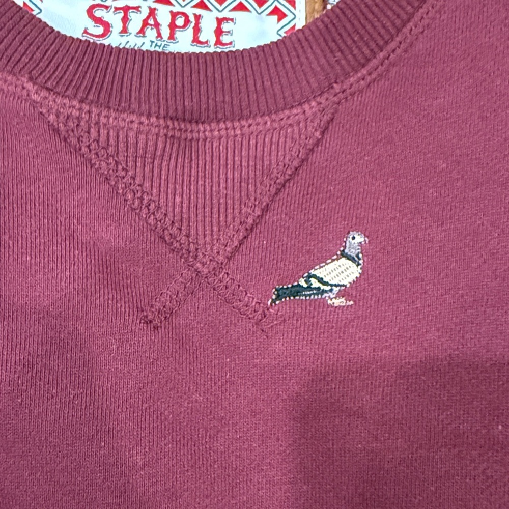 Staple Pigeon Men’s All Over Embroidered Crewneck Sweater Large - Picture 4 of 7